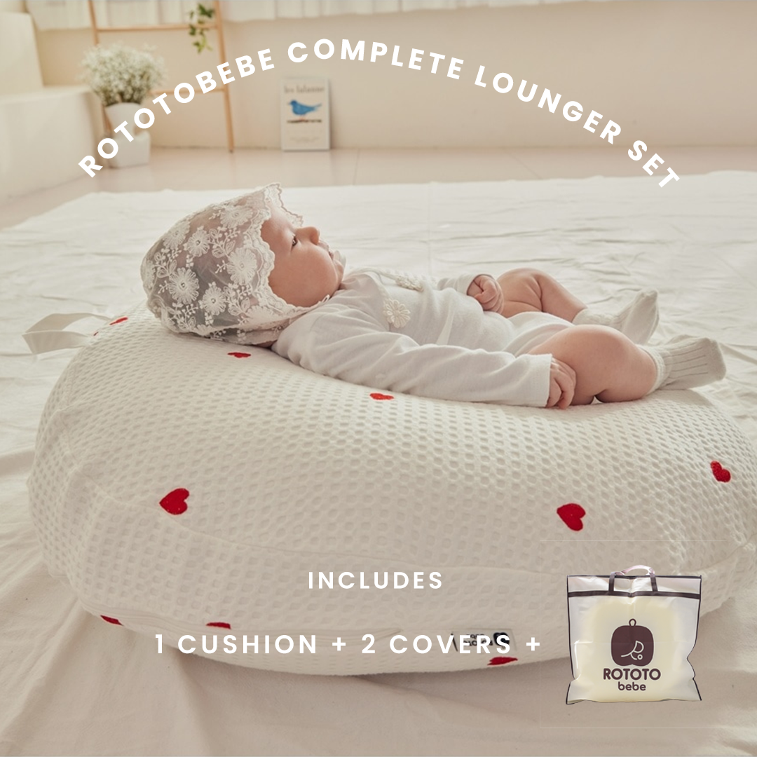 Rototobebe Complete Lounger Set *AIRMESH VER* ( 1 cushion + 2 covers+ cushion bag)