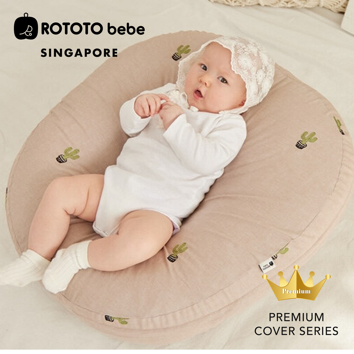 Rototobebe Anti Reflux Multipurpose Cushion+ Premium Cover Set