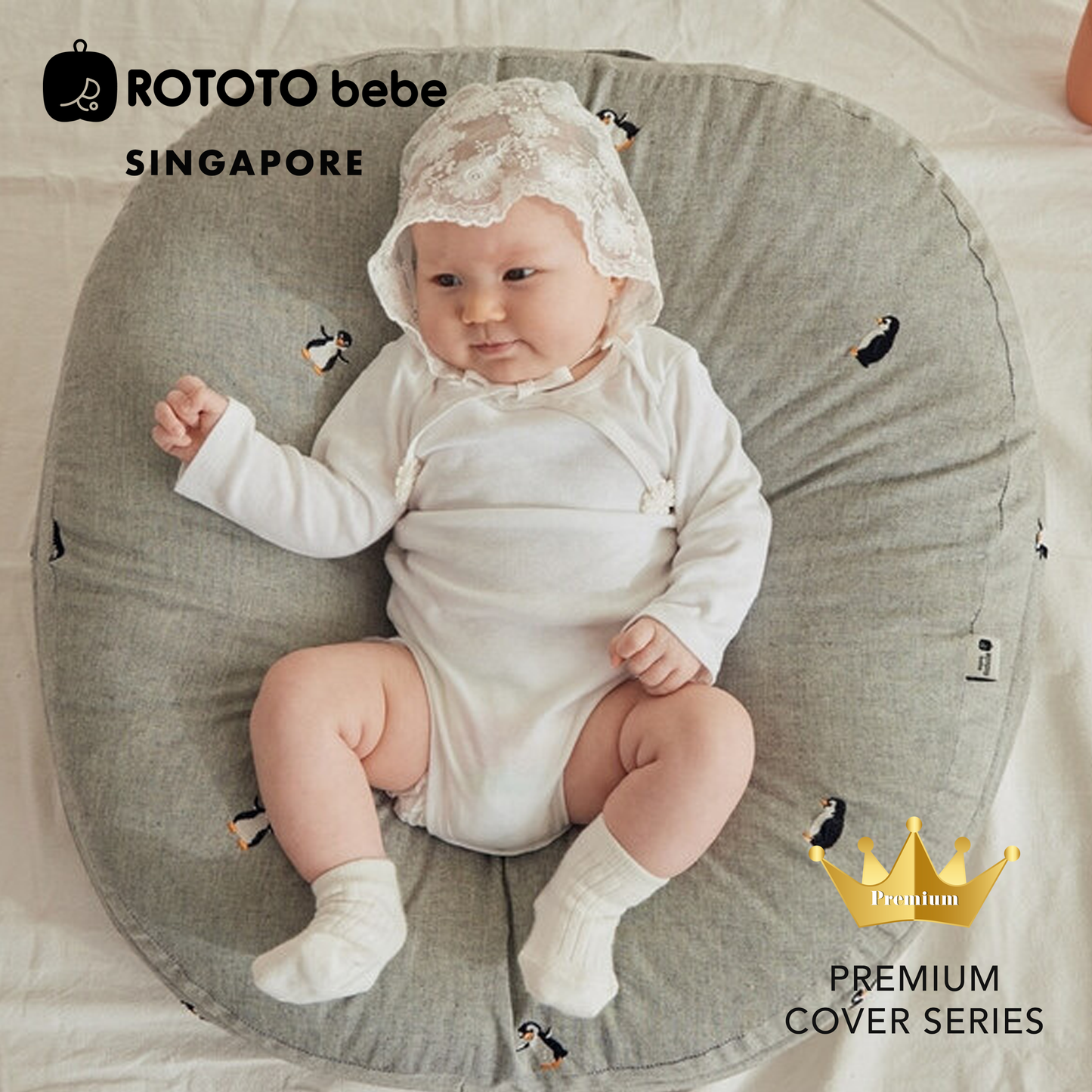 Rototobebe Anti Reflux Multipurpose Cushion+ Premium Cover Set