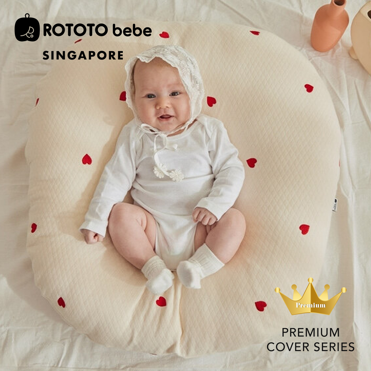 Rototobebe Anti Reflux Multipurpose Cushion+ Premium Cover Set