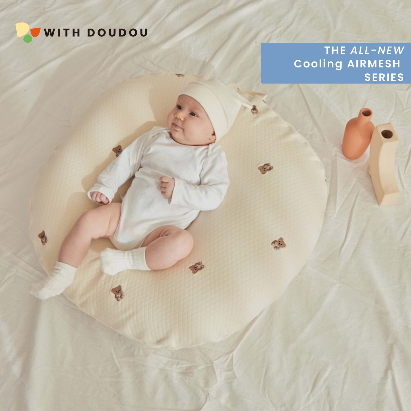 Rototobebe All New Airmesh Multipurpose Cushion+ Cover Set