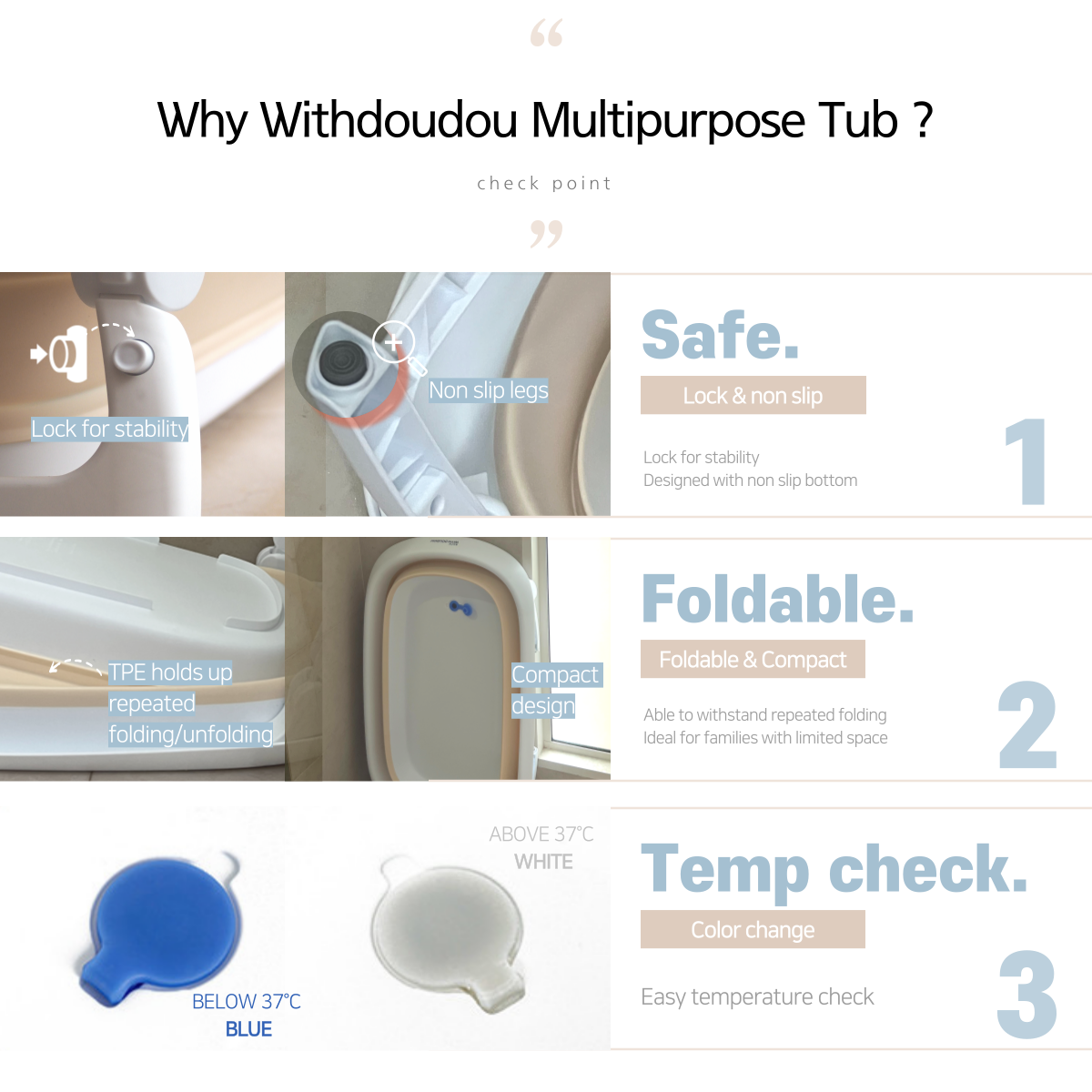 Withdoudou Multipurpose Foldable Baby Bathtub ONLY