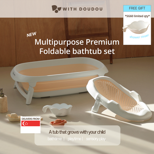 [NEW IN] Withdoudou Foldable Multipurpose Baby Ergonomic Bathtub Bundle Set 2.0