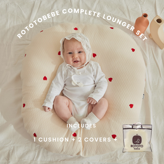 Rototobebe Complete Lounger Set *Original Ver* ( 1 cushion + 2 covers+ cushion bag)