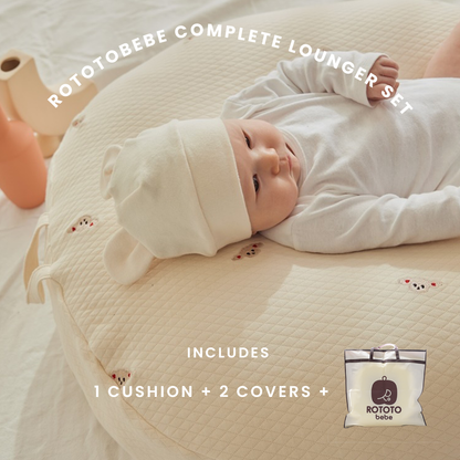 Rototobebe Complete Lounger Set *AIRMESH VER* ( 1 cushion + 2 covers+ cushion bag)