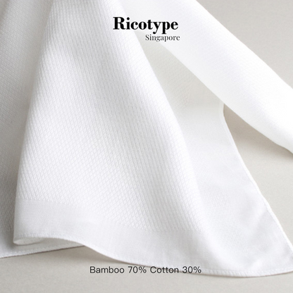 Ricotype Soft Bamboo Cotton Handkerchief / Wash cloth (10 PC Set)